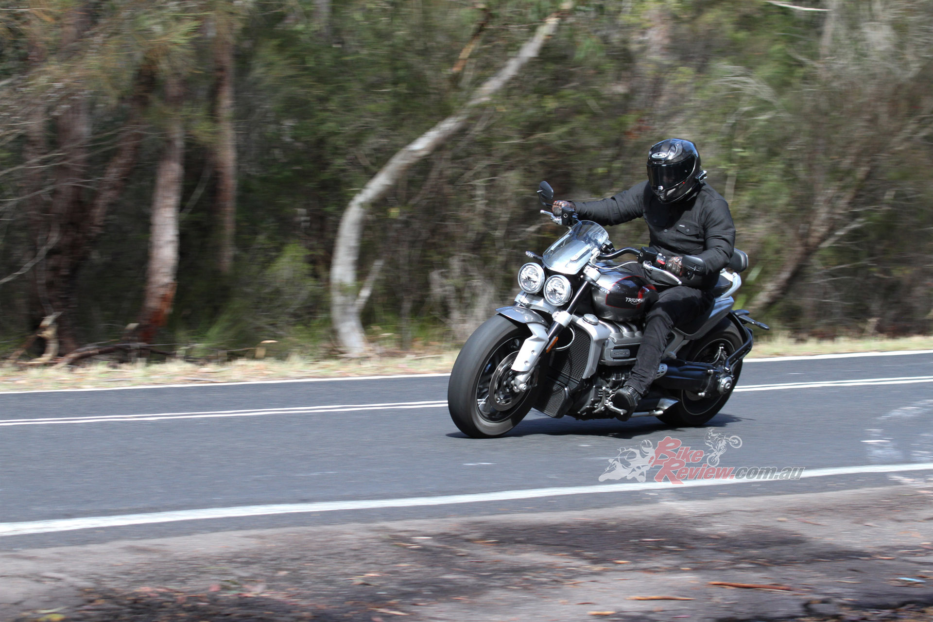 "The Rocket 3 uses it's size to an advantage, it feels great with momentum, offering friendly handling and even feeling a bit like a sports bike at times!"