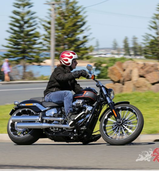You don’t have to reach the corner of the tyre to scrape the footpegs, which actually makes for awesome fun and gives an excellent guide to not lean this beefy machine over too far.