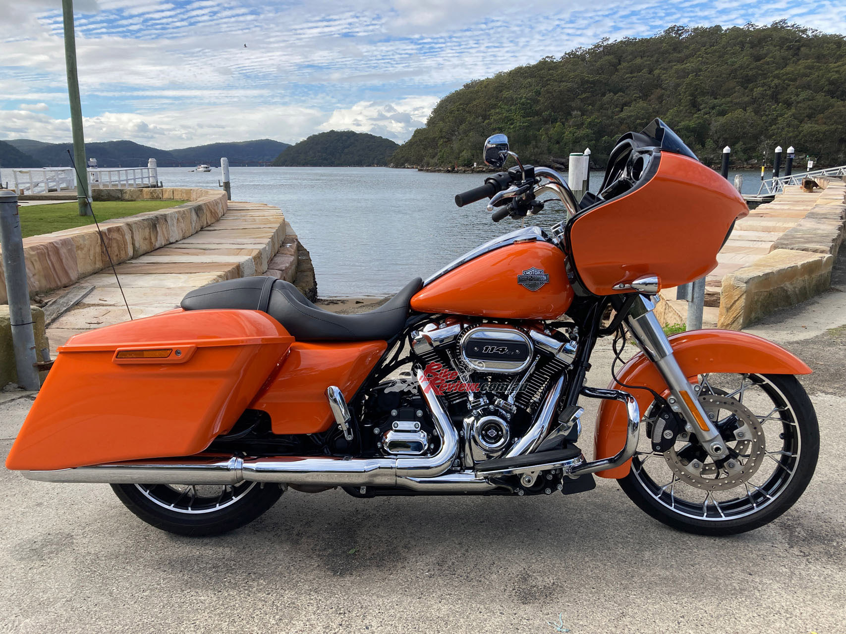 Our stunning press bike was in the Baja Orange Chrome Finish. It's certainly loud!