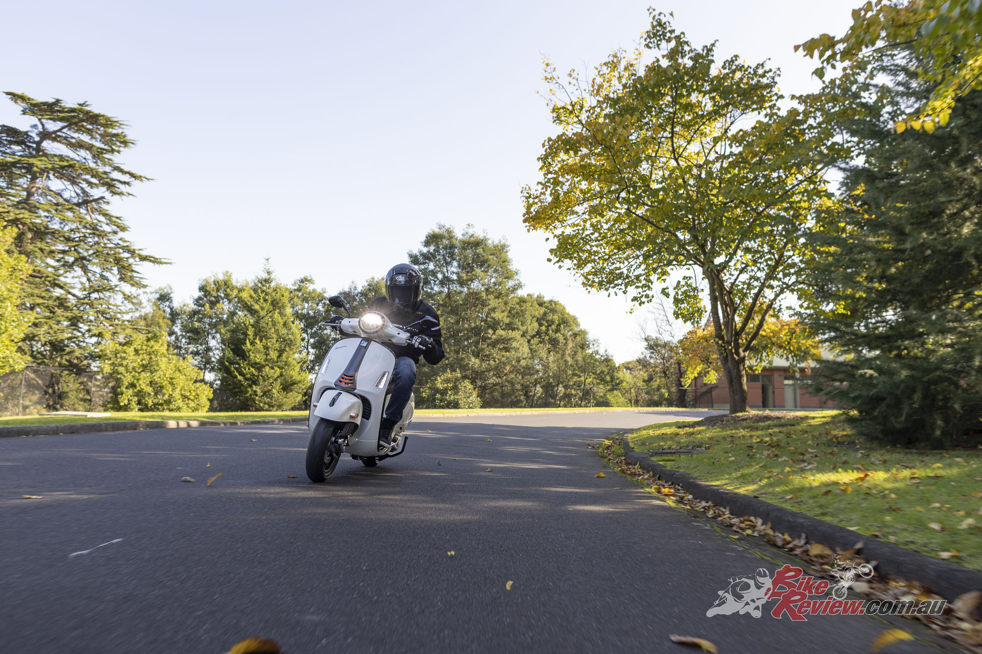 The little Vespa is still a bucket load of fun to smash through the corners, even if it isn't really made for it...