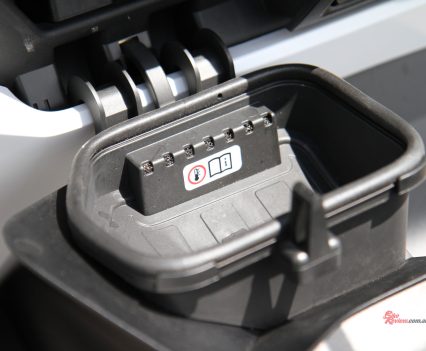 Phone compartment.