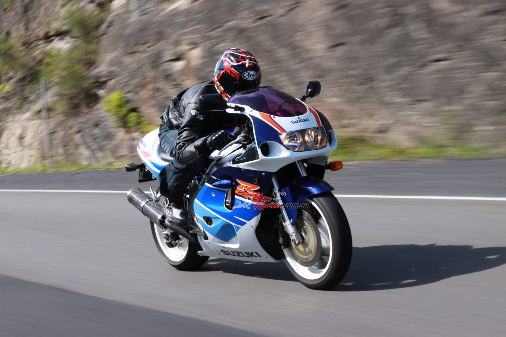 The aerodynamics came from experience with the RGV500 GP bikes.