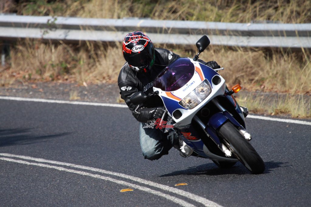 Even with older tyres, the 750 is on rails. It's a match for any modern sportsbike and much better than some of them.